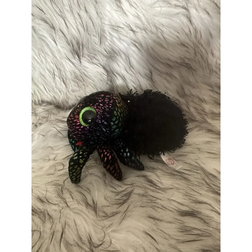 Ty Beanie Boos - LEGGZ the Halloween Spider Plush (6 Inch) Green Glittery Eyes